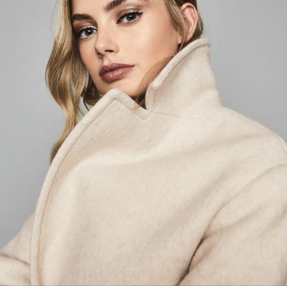 NWT REISS | Scarletta Double-breasted Teddy Coat Sz 10/12/14 - Picture 2 of 11